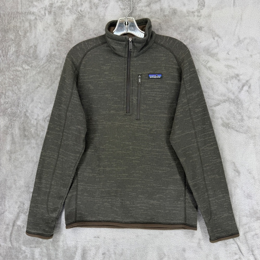 Patagonia Better Sweater Mens Small 1/4 Zip Fleece Pullover Green 25522 FA15